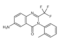6-amino-3-(2-methylphenyl)-2-(trifluoromethyl)quinazolin-4-one Structure
