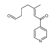 5-methyl-7-oxo-7-pyridin-4-ylhept-5-enal Structure