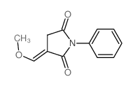 (3E)-3-(methoxymethylidene)-1-phenyl-pyrrolidine-2,5-dione结构式