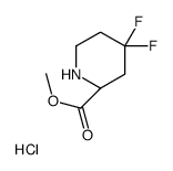 Methyl (2S)-4,4-difluoro-2-piperidinecarboxylate hydrochloride (1 :1) Structure