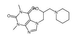 7-(2-hydroxy-3-piperidin-1-ylpropyl)-1,3-dimethylpurine-2,6-dione结构式