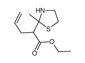 2-Thiazolidineacetic acid, 2-methyl-alpha-2-propenyl-, ethyl ester结构式