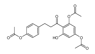 3-(4-acetoxy-phenyl)-1-(2,4-diacetoxy-6-hydroxy-phenyl)-propan-1-one Structure