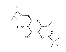 methyl 2,6-di-O-pivaloyl-α-D-glucopyranoside Structure