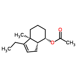 1H-Inden-7-ol,3-ethyl-3a,4,5,6,7,7a-hexahydro-3a-methyl-,acetate,(3aS,7S,7aR)-(9CI)结构式