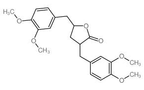 2(3H)-Furanone,3,5-bis[(3,4-dimethoxyphenyl)methyl]dihydro- Structure