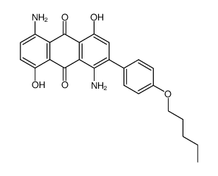 1,5-Diamino-4,8-dihydroxy-2-(4-pentyloxy-phenyl)-anthraquinone Structure