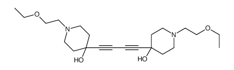 1-(2-ethoxyethyl)-4-[4-[1-(2-ethoxyethyl)-4-hydroxypiperidin-4-yl]buta-1,3-diynyl]piperidin-4-ol结构式