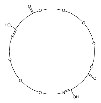 1,4,7,10,13,21,24,27-octaoxa-18,30-diazacyclotetratriacontane-14,17,31,34-tetrone结构式