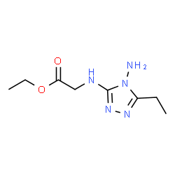 Glycine, N-(4-amino-5-ethyl-4H-1,2,4-triazol-3-yl)-, ethyl ester (8CI)结构式