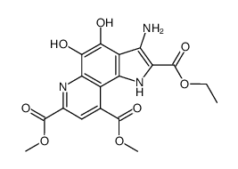 2-ethyl 7,9-dimethyl 3-amino-4,5-dihydroxy-1H-pyrrolo[2,3-f]quinoline-2,7,9-tricarboxylate Structure