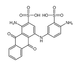 1-amino-4-(4-amino-3-sulphoanilino)-9,10-dihydro-9,10-dioxoanthracene-2-sulphonic acid structure