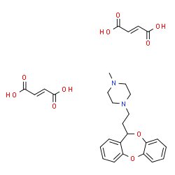 4-Methyl 2-(dibenzo(b,e) 1,4-dioxepin-11-yl)ethyl 1-piperazine difumar ate [French]结构式