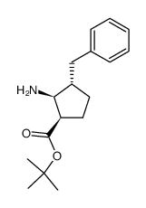 tert-butyl (1R,2S,3S)-3-benzyl-2-aminocyclopentane-1-carboxylate Structure