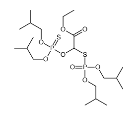 ethyl 2-[bis(2-methylpropoxy)phosphinothioyloxy]-2-[bis(2-methylpropoxy)phosphorylsulfanyl]acetate结构式