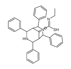 N-ethyl-9-oxo-2,4,6,8-tetraphenyl-3,7-diazabicyclo[3.3.1]nonane-3-carbothioamide结构式