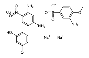 disodium,3-amino-4-methoxybenzenesulfonate,copper,3-hydroxyphenolate,4-nitrobenzene-1,3-diamine结构式