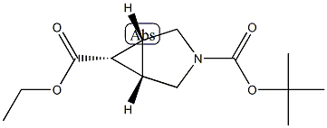 Ethyl endo-3-Boc-3-azabicyclo-[3.1.0]hexane-6-carboxylate Structure