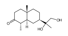 (1S,4aS,7R,8aS)-7-(1,2-dihydroxypropan-2-yl)-1,4a-dimethyloctahydronaphthalen-2(1H)-one结构式