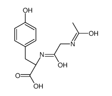 (2S)-2-[(2-acetamidoacetyl)amino]-3-(4-hydroxyphenyl)propanoic acid结构式