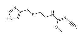 N-Cyano-N'-<2-<(4-imidazolyl)-methylthio>-ethyl>-S-methyl-isothioharnstoff结构式