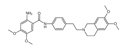 Benzamide, 2-amino-N-[4-[2-(3,4-dihydro-6,7-dimethoxy-2(1H)-isoquinolinyl)ethyl]phenyl]-4,5-dimethoxy- Structure