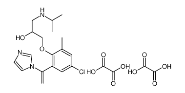 1-[4-chloro-2-(1-imidazol-1-ylethenyl)-6-methylphenoxy]-3-(propan-2-ylamino)propan-2-ol,oxalic acid结构式