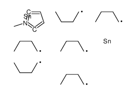 tributyl-(1-methyl-5-tributylstannylpyrrol-2-yl)stannane Structure