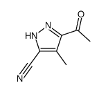 Pyrazole-3-carbonitrile, 5-acetyl-4-methyl- (8CI) structure