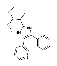 3-[2-(1,1-dimethoxypropan-2-yl)-5-phenyl-1H-imidazol-4-yl]pyridine结构式