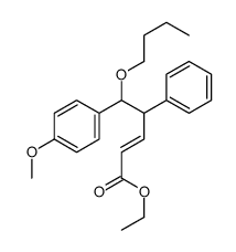 ethyl 5-butoxy-5-(4-methoxyphenyl)-4-phenylpent-2-enoate结构式