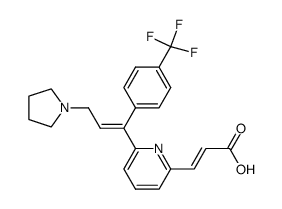 (E)-3-{6-[3-Pyrrolidino-1(4-Trifluoromethylphenyl)prop-1E-enyl]-2-pyridyl}acrylic acid结构式