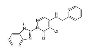 3(2H)-Pyridazinone,4-chloro-2-(1-methyl-1H-benzimidazol-2-yl)-5-[(2-pyridinylmethyl)amino]- structure