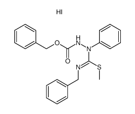 4-benzyl-1-benzyloxycarbonyl-S-methyl-isothiosemicarbazide hydrogen iodide Structure