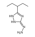 (5-pentan-3-yl-1H-1,2,4-triazol-3-yl)hydrazine结构式
