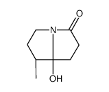 (7R,8R)-8-hydroxy-7-methyl-2,5,6,7-tetrahydro-1H-pyrrolizin-3-one结构式