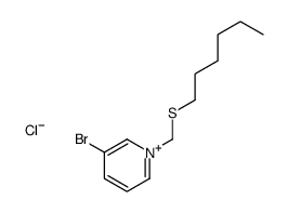3-bromo-1-(hexylsulfanylmethyl)pyridin-1-ium,chloride Structure