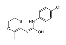 1-(4-chlorophenyl)-3-(6-methyl-2,3-dihydro-1,4-oxathiin-5-yl)urea结构式