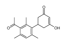 5-(3-acetyl-2,4,6-trimethylphenyl)-3-hydroxycyclohex-2-en-1-one结构式