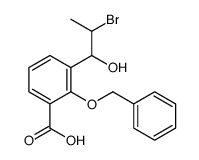 3-(2-bromo-1-hydroxypropyl)-2-phenylmethoxybenzoic acid结构式