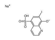 sodium 8-hydroxy-7-iodoquinoline-5-sulphonate结构式