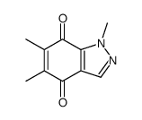1,5,6-trimethylindazole-4,7-dione Structure