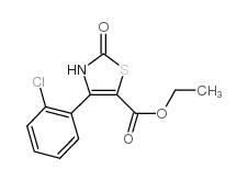 4-(2-chloro-phenyl)-2-oxo-2,3-dihydro-thiazole-5-carboxylic acid ethyl ester结构式