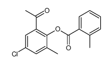(2-acetyl-4-chloro-6-methylphenyl) 2-methylbenzoate结构式