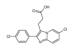 3-[6-chloro-2-(4-chlorophenyl)imidazo[1,2-a]pyridin-3-yl]propanoic acid结构式