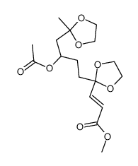 Methyl 7-acetoxy-4,4,9,9-bis(ethylenedioxy)-2(E)-decenoate结构式