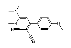2-[(Z)-3-Dimethylamino-1-(4-methoxy-phenyl)-3-methylsulfanyl-allylidene]-malononitrile Structure