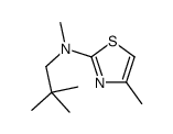 N-(2,2-dimethylpropyl)-N,4-dimethyl-1,3-thiazol-2-amine结构式