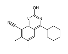 4-cyclohexyl-6,7-dimethyl-2-oxo-3H-quinazoline-8-carbonitrile Structure