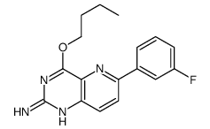 4-butoxy-6-(3-fluorophenyl)pyrido[3,2-d]pyrimidin-2-amine结构式